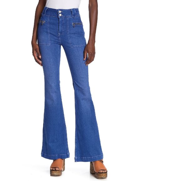 🎁 FREE People Layla Flared Leg Jeans - Picture 4 of 15